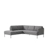 Modernelegance Wood Right Aligned 3-Seater With Upholstery Non Storage Sofa In Grey Colour