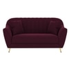 Rivo Velvet 2 Seater Sofa in Red wine Color