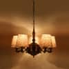 Devansh Solid Wood Electric Wall Light in Red Colour with Red Shade Count of 1 Light