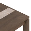 Atlas Crest Storage Solid Wood 6 Seater Dining Table In Danish Walnut Finish