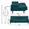 Horizon 3 Seater Sofa Cum Bed In Green Colour