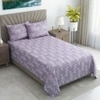 Lavender Floralcotton400 Tcflat  Single Bed Size Bedsheet With 2 Pillow Covers