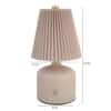 Rechargeable Pleated Metal Table Lamp with Touch Control