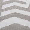 Jaipur Rugs Soft Tiger Pictorial Wool Polyester Dhurrie Rug White 6x9 ft in Medium Grey