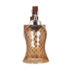 Devansh Solid Wood Electric Wall Light in Brown Colour with Lavender Shade Count of 1 Light