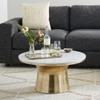 Rossoi Gold Leaf Coffee Table With White Stone Top