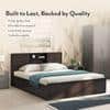 Amy Engineered Wood Queen Size Box Storage Bed In Dark Wenge Finish