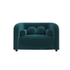 Homro Velvet 1 Seater Sofa in T Blue Colour