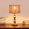 Devansh Bamboo Table Lamp With Wood Base -(7X7X15.5 Inches)-1