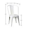 IvorySteel Iron Dining Chair in White Colour