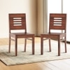 Arlo Solid Wood Dining Chair Set Of 2 In Sienna Teak Finish