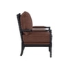 Luxe Linen Fabric Lounge Chair- Brown