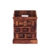 Woodway Solid Wood Bedside Table in Teak Finish