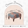 Crest Jacquard Wooden Footrests in Blue Color
