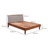 Garren Upholstered King Size Non Storage Bed in Dark Oak Brown