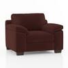 Esquel Premium 1 Seater Fabric Sofa in Deep Crimson Velvet Colour