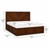 Vanya Solid Wood Compact King Bed Hydraulic Storage Provincial Teak Finish Mattress 72 x 72 Inches