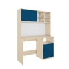 Passion Study Table Beige Teak Blue And Frosty White