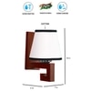 Devansh Solid Wood Electric Wall Light in White Colour with White Shade Count of 1 Light