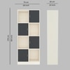 8 Shelves Semi Open Multipurpose Matrix Kitchen Cabinet In Slate Grey & Highland Pine Finish