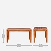 Donna Solid Wood 6 Seater Dining Table in Warm Walnut Finish