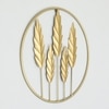 W-Amish Abstract Metal Wall Decor in Gold Set of 1