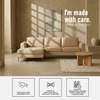 Modernelegance Wood Right Aligned 3-Seater With Upholstery Non Storage Sofa In Beige Colour