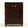 D'Dass Big Dark Mdf and Sheesham Wooden Pooja Cabinet With Door