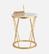 Opulent Metal Side Table in Gold Colour
