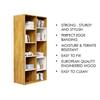 Hexa Engineered Wood Bookshelf Multipurpose Storage Rack in Giant Wood and Frosty White Colour