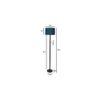 Waldo Blue Cotton Floor Lamp with Solid Wood