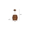 Bourbon Brown Solid Wood Single Hanging Light