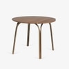 Arco Stainless Steel Round Outdoor Dining Table in Brown Colour