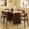 Emiko Solid Wood Six Seater Dining Table in Brown Colour