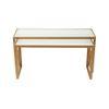 Valentino Frosted Glass Nesting Coffee Table In Dark Gold Finish