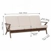 Scandinavian Aston Three Seater Sofa Cocoa Finish