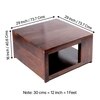 Milan Sheesham Wood Coffee Table In Walnut Finish