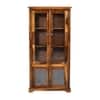 Akira Sheesham Wood Book Case Cum Crockery Unit  In Honey Oak  Finish