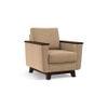 Corby Luxe 1 Seater Fabric Sofa in Sandshell Beige Colour
