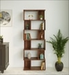 Crosbon Engineered Wood Bookshelf in Brown Maple