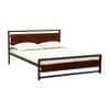 Palmer Metal King Size Non Storage Bed In Provincial Teak Finish