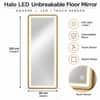 The Artment Gold Halo Square Unbreakable Floor Mirror For Home (150 X 40 CM)