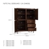 Scandinavian Hutto Multifunctional Cabinet Walnut Finish