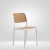Kepler Brooks Zen Cafeteria Dining Chair in White Colour