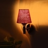 Devansh Metal Electric Wall Light in Gold Colour with Maroon Shade Count of 1 Light