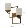 Eliante Modern Wall Lights Mild Steel & Glass Material Antique Gold & White Finish