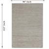 Texture Wool Rectangle Carpets Hand Knotted in Beige Colour