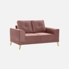 Nency Velvet 2 seater Sofa Peach