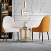 Danaja Accent Chair in Cream & Orange Colour Set 2