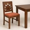 Globally Indian Yashvi Solid Sheesham Wood 6 Seater Dining Table Set 6 Chairs Terracotta Orange